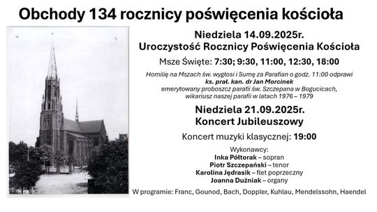 134 rocznica konsekracji