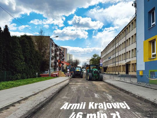 Remont zbliża się do skrzyżowania Armii Krajowej/Chopina