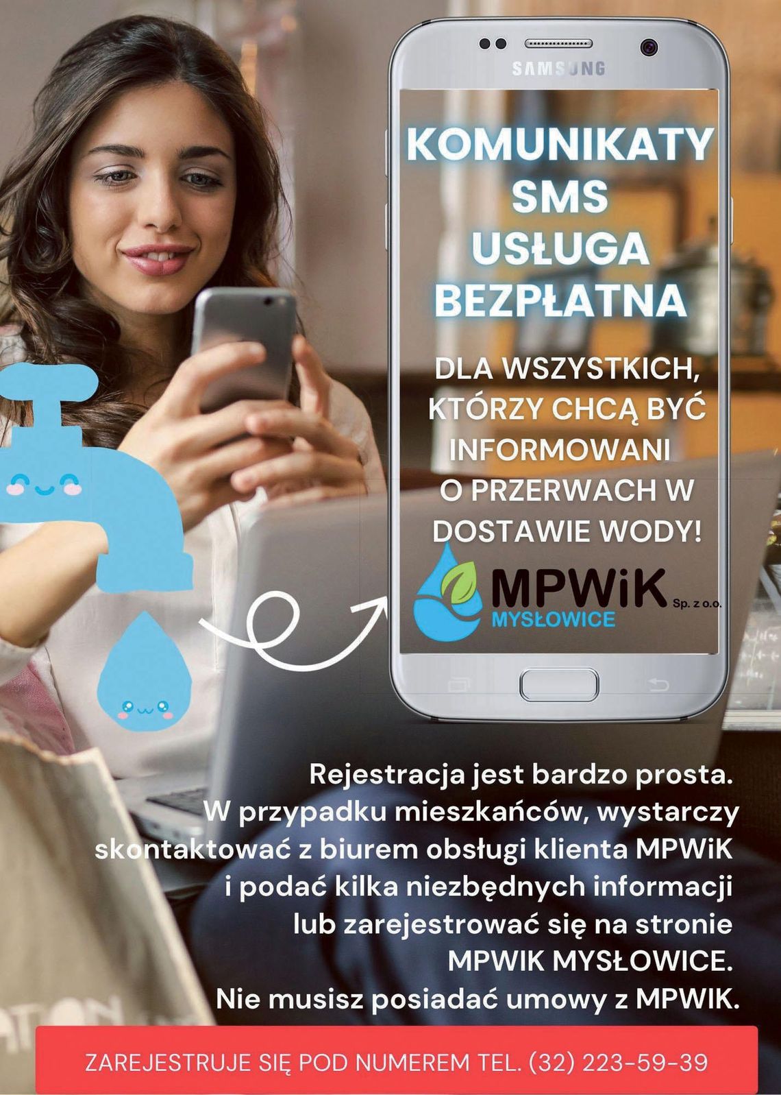 Chcesz wiedzieć o awarii? Zapisz się na komunikaty SMS. 