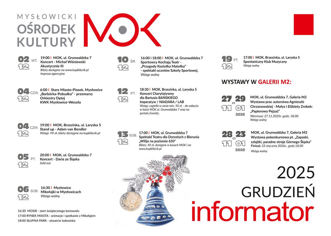 Grudniowe imprezy w MOK