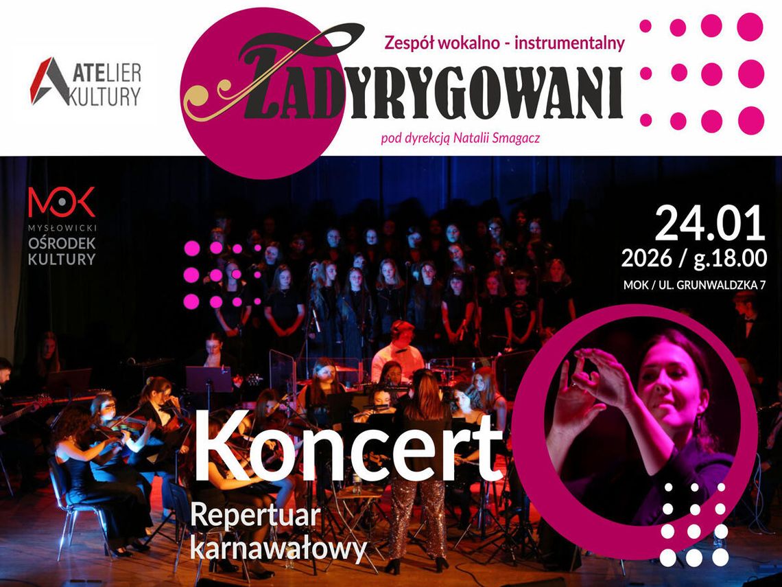 Koncert Zadyrygowani - repertuar karnawałowy w MOK Koncert Zadyrygowani - repertuar karnawałowy w MOK