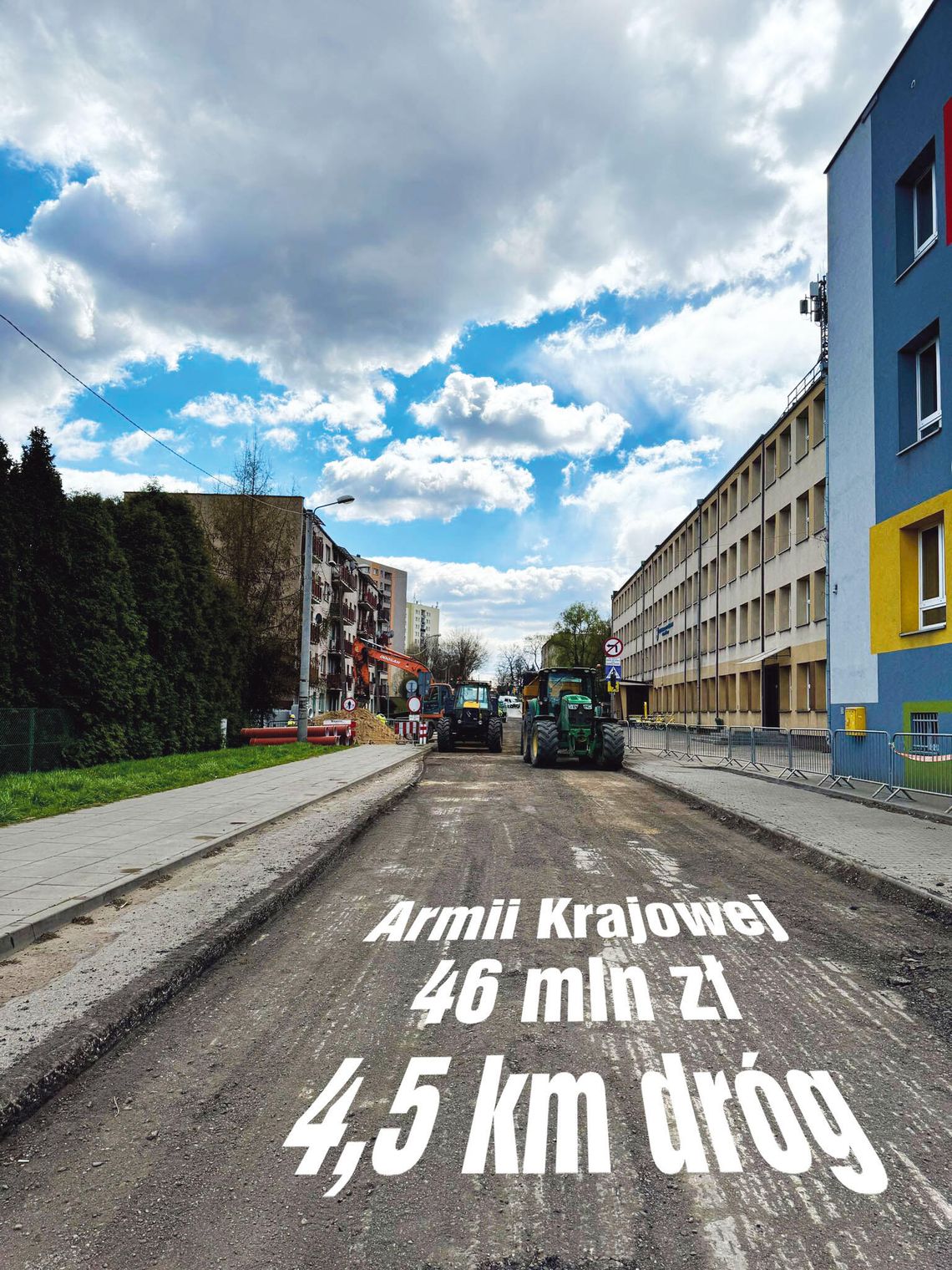 Remont zbliża się do skrzyżowania Armii Krajowej/Chopina Remont zbliża się do skrzyżowania Armii Krajowej/Chopina