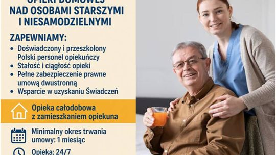 Doświadczona opieka nad seniorem Mysłowice - 24 godziny/dobę. Cały Śląsk