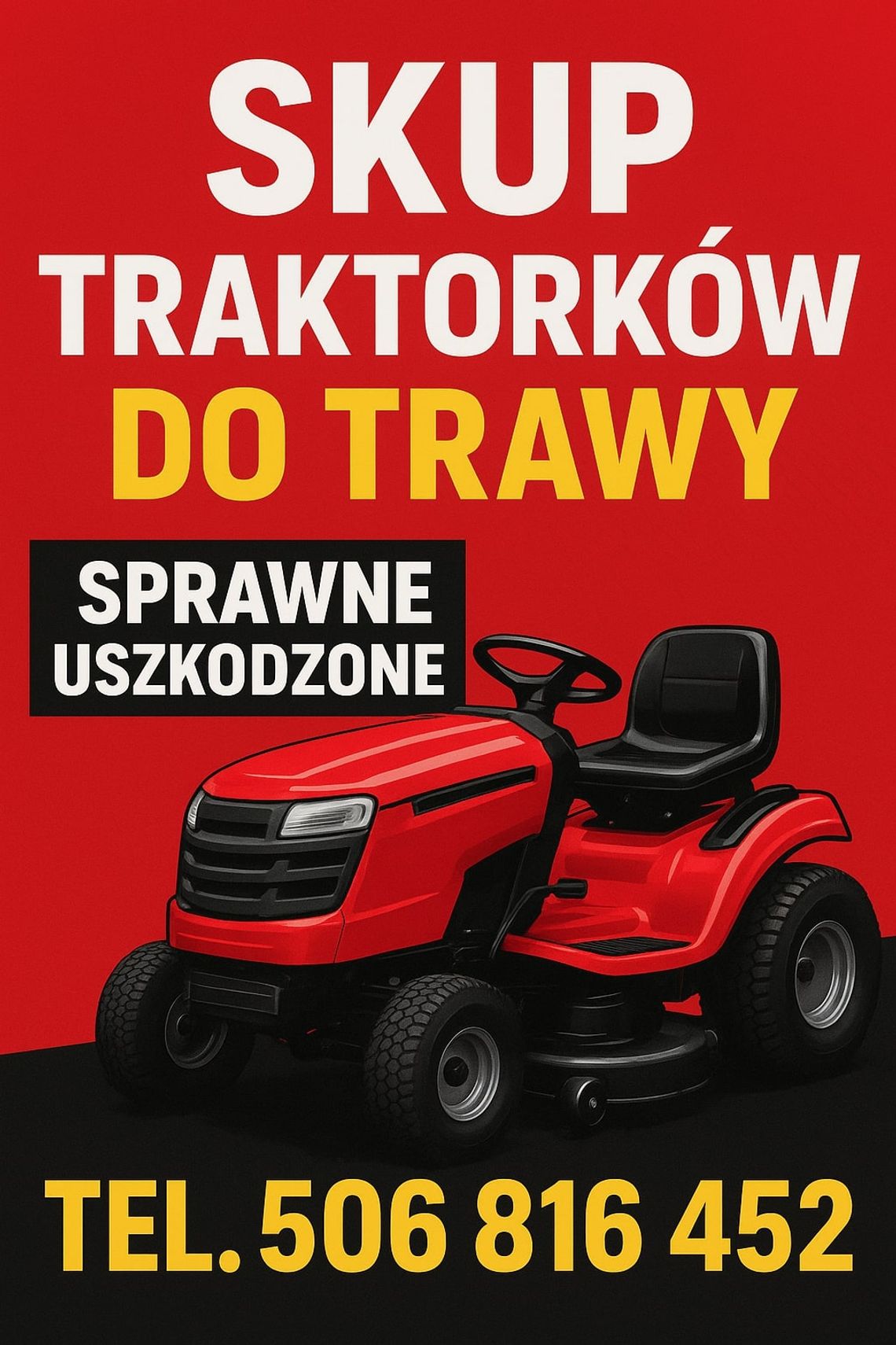 SKUP TRAKTORKÓW DO TRAWY TRAKTORKI OGRODOWE TRAKTOREK